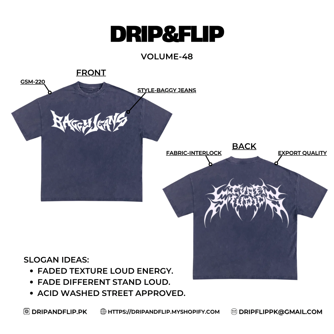 Baggy Jeans Acid Wash Tee